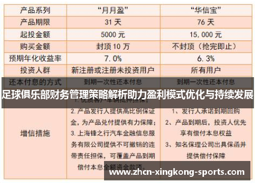 足球俱乐部财务管理策略解析助力盈利模式优化与持续发展