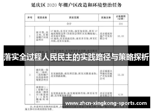 落实全过程人民民主的实践路径与策略探析