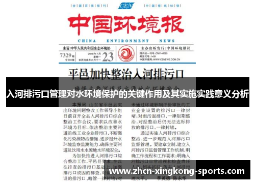 入河排污口管理对水环境保护的关键作用及其实施实践意义分析