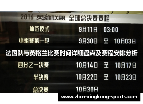 法国队与英格兰比赛时间详细盘点及赛程安排分析